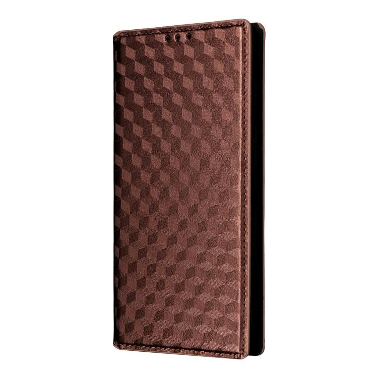 For ZTE Nubia S 5G / A403ZT Cubic Grid Texture Flip Leather Phone Case