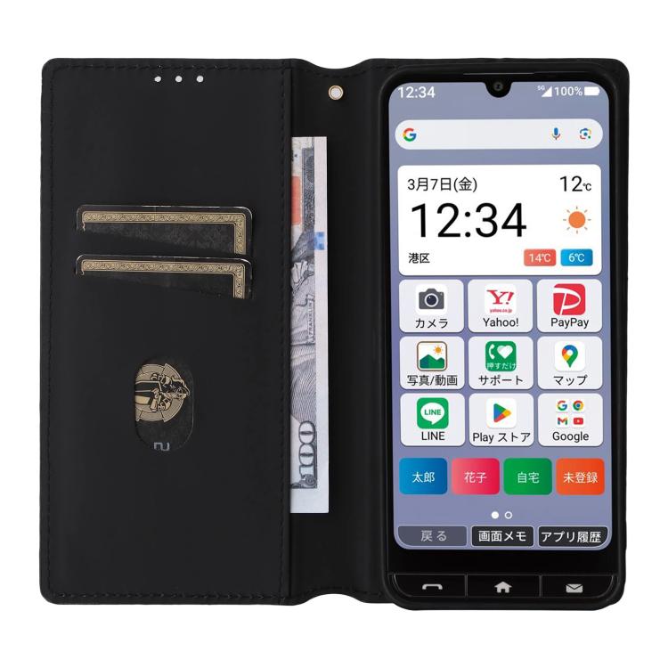 For ZTE Kantan Sumaho 4 / A402ZT Cubic Grid Texture Flip Leather Phone Case