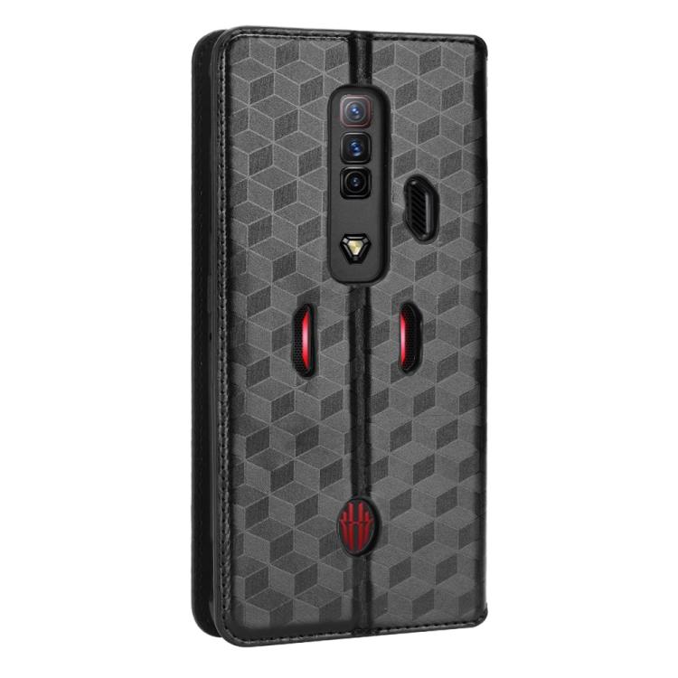 For ZTE nubia RedMagic 7 Cubic Grid Texture Flip Leather Phone Case