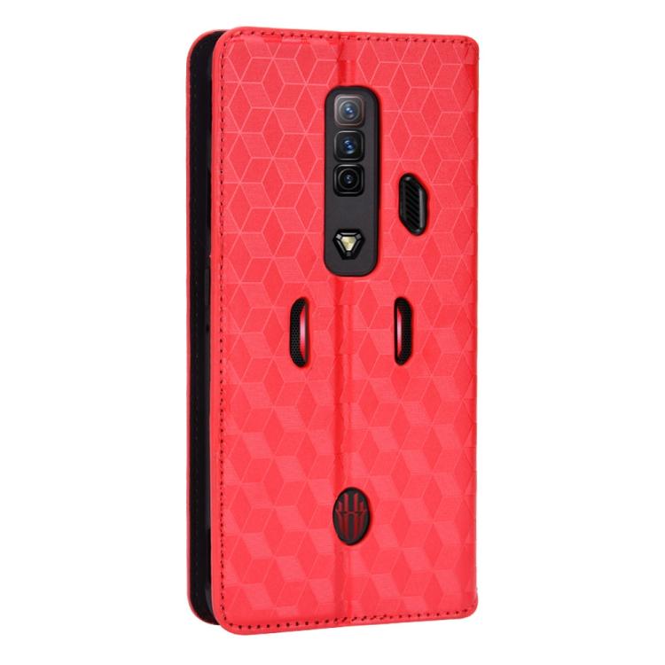 For ZTE nubia RedMagic 7 Cubic Grid Texture Flip Leather Phone Case