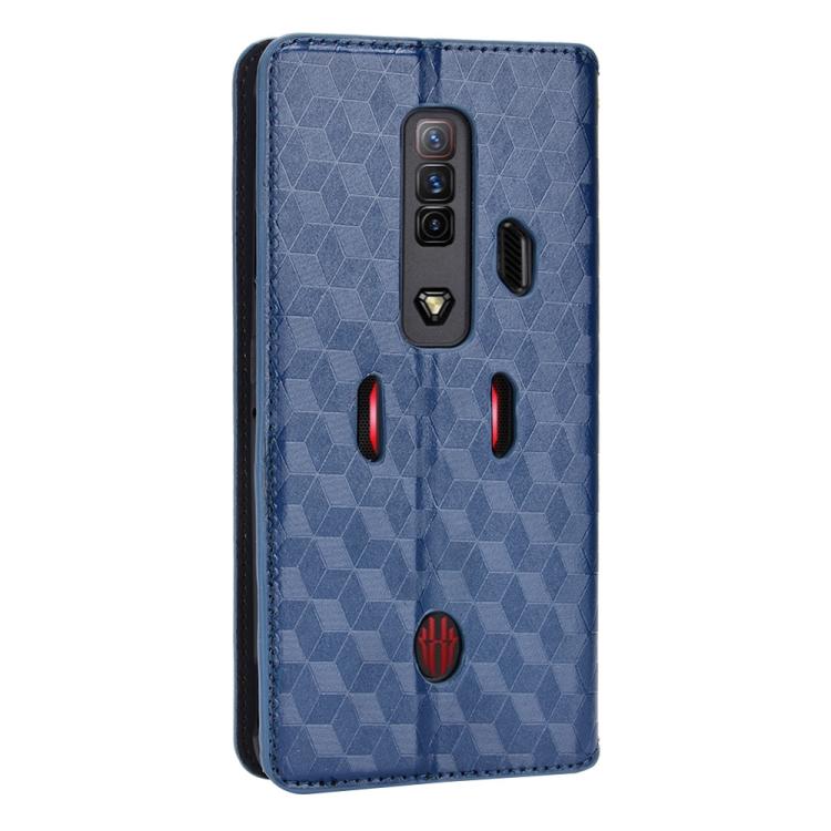 For ZTE nubia RedMagic 7 Cubic Grid Texture Flip Leather Phone Case