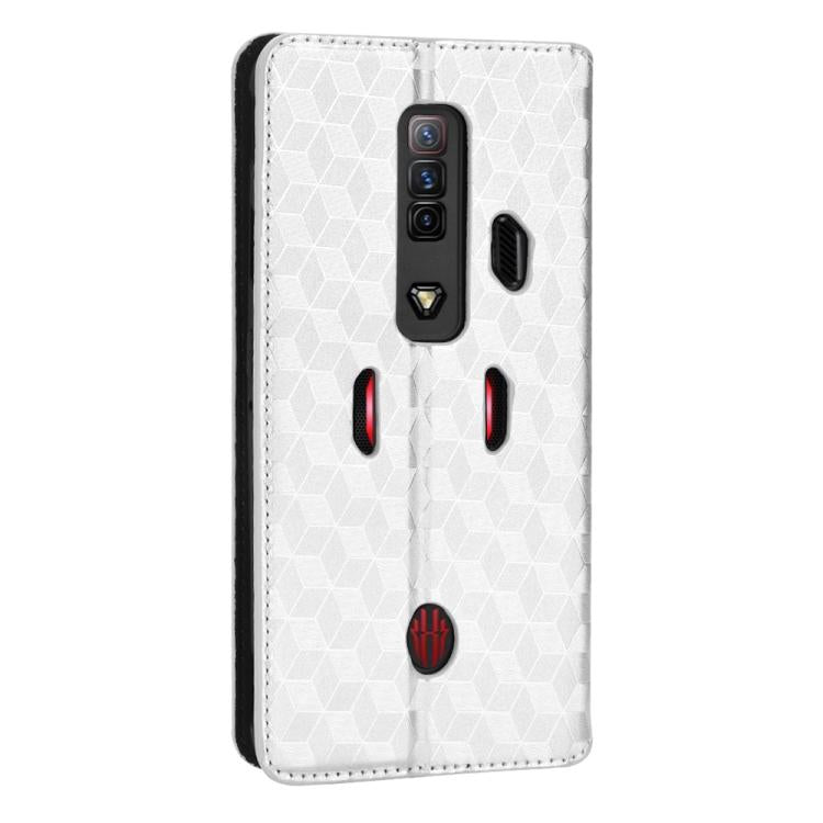For ZTE nubia RedMagic 7 Cubic Grid Texture Flip Leather Phone Case