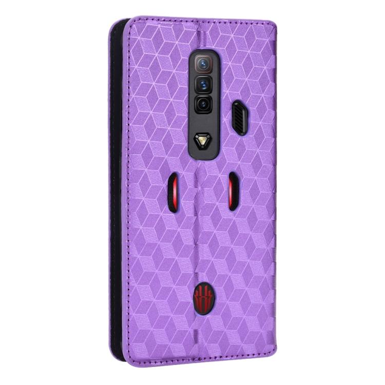For ZTE nubia RedMagic 7 Cubic Grid Texture Flip Leather Phone Case