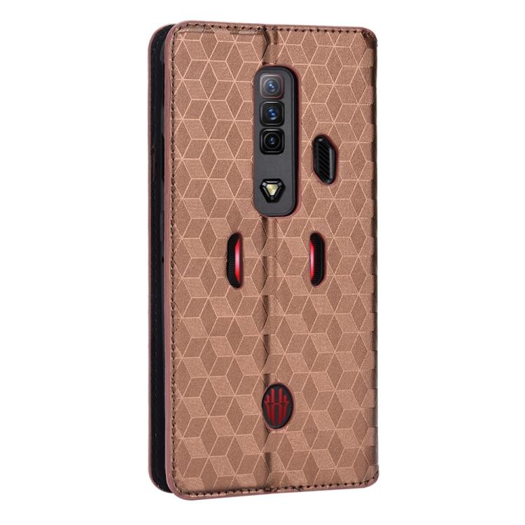 For ZTE nubia RedMagic 7 Cubic Grid Texture Flip Leather Phone Case