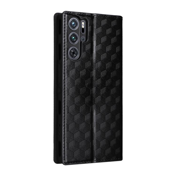 For ZTE nubia RedMagic 9 Pro / 9 Pro+ Cubic Grid Texture Flip Leather Phone Case