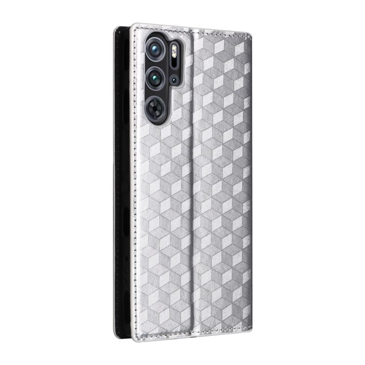 For ZTE nubia RedMagic 9 Pro / 9 Pro+ Cubic Grid Texture Flip Leather Phone Case