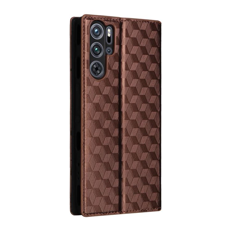 For ZTE nubia RedMagic 9 Pro / 9 Pro+ Cubic Grid Texture Flip Leather Phone Case
