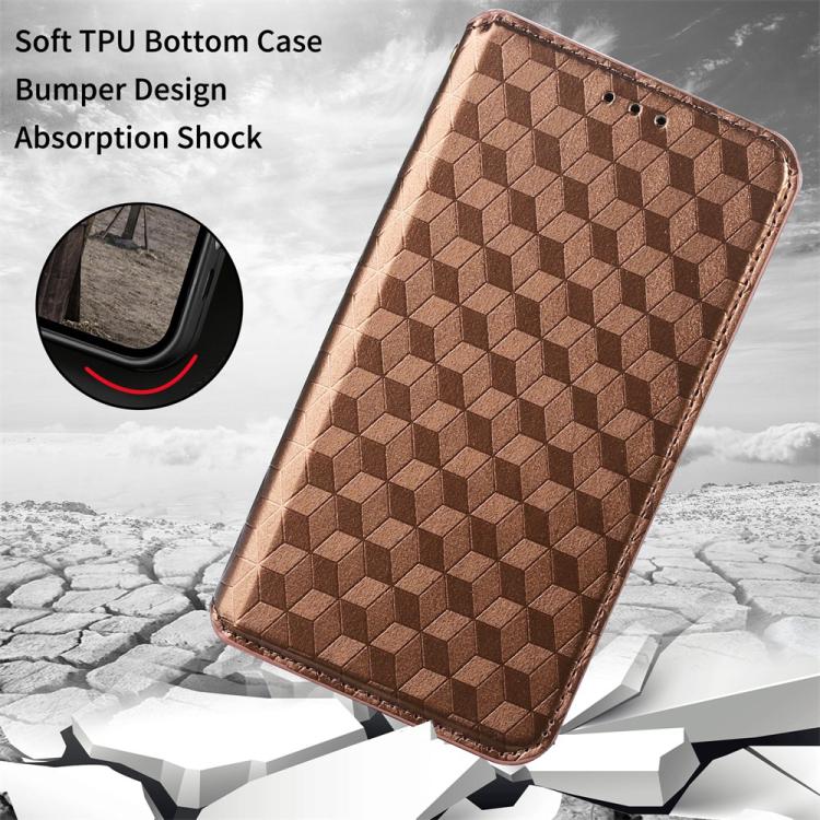 For ZTE nubia RedMagic 9 Pro / 9 Pro+ Cubic Grid Texture Flip Leather Phone Case