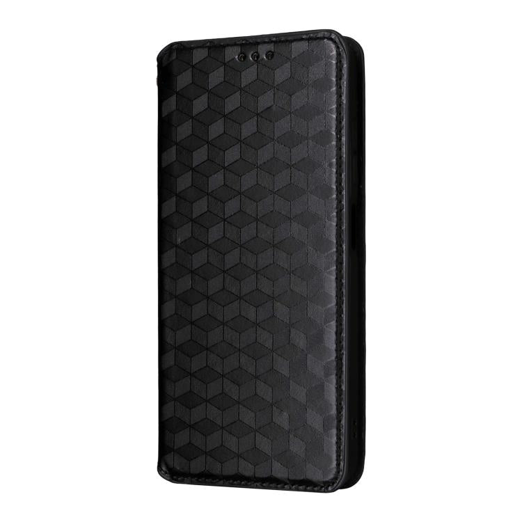 For ZTE nubia Music 2 Cubic Grid Texture Flip Leather Phone Case
