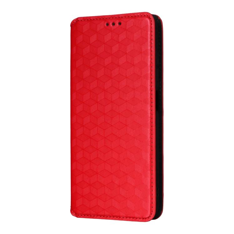 For ZTE nubia Music 2 Cubic Grid Texture Flip Leather Phone Case
