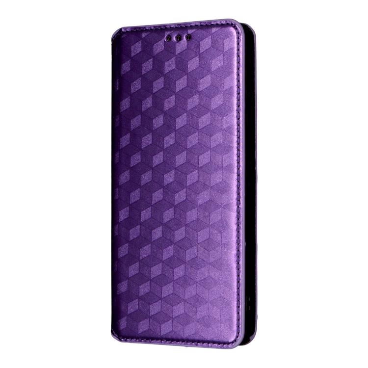 For ZTE nubia Music 2 Cubic Grid Texture Flip Leather Phone Case