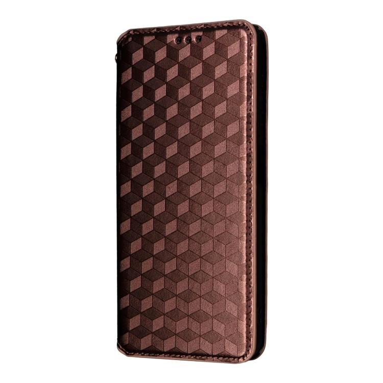 For ZTE nubia Music 2 Cubic Grid Texture Flip Leather Phone Case