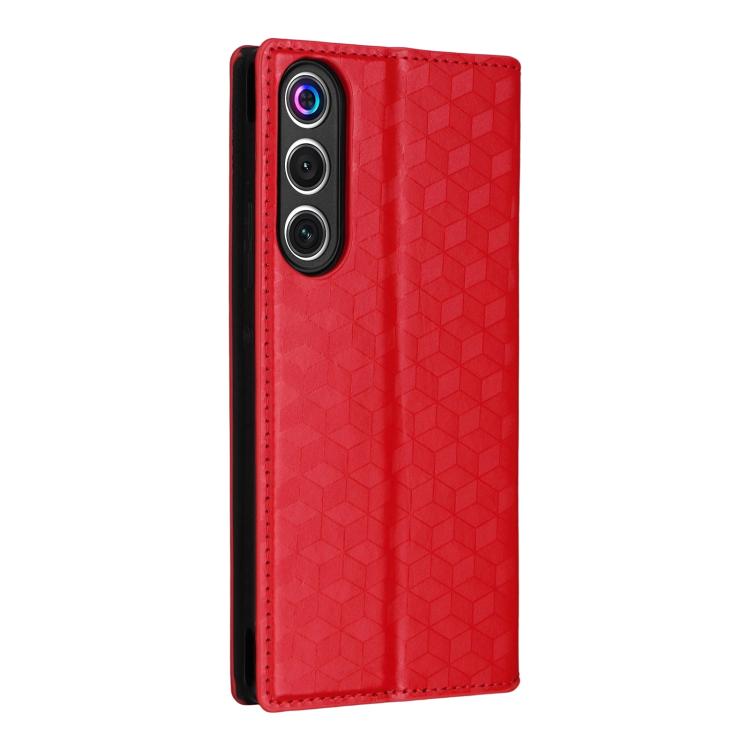 For ZTE nubia RedMagic 10 Air Cubic Grid Texture Flip Leather Phone Case