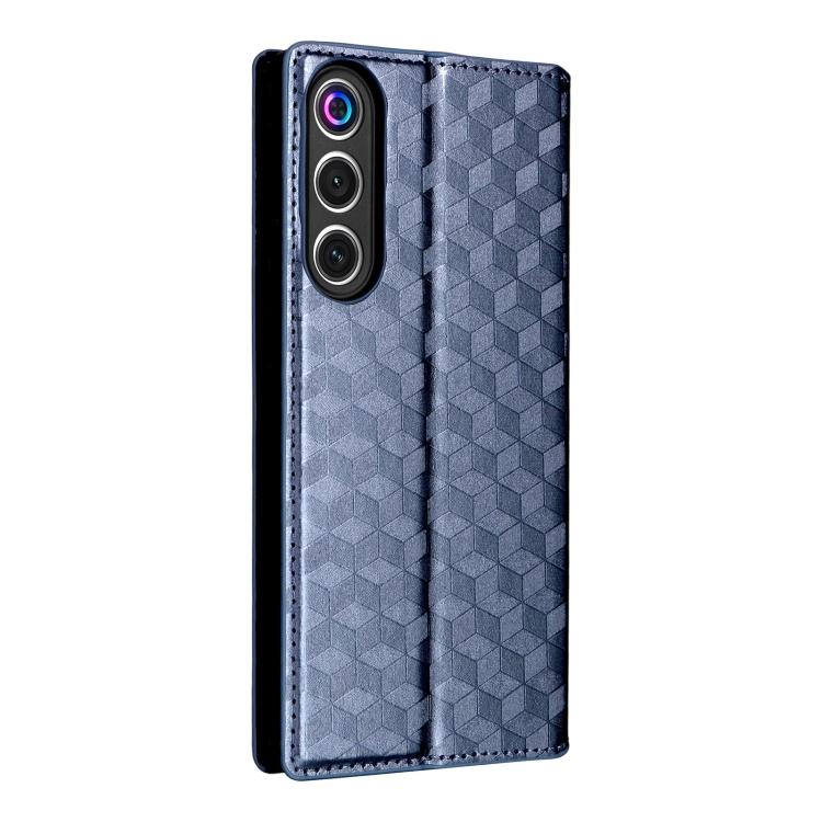 For ZTE nubia RedMagic 10 Air Cubic Grid Texture Flip Leather Phone Case