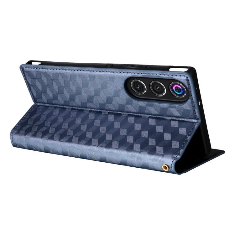 For ZTE nubia RedMagic 10 Air Cubic Grid Texture Flip Leather Phone Case