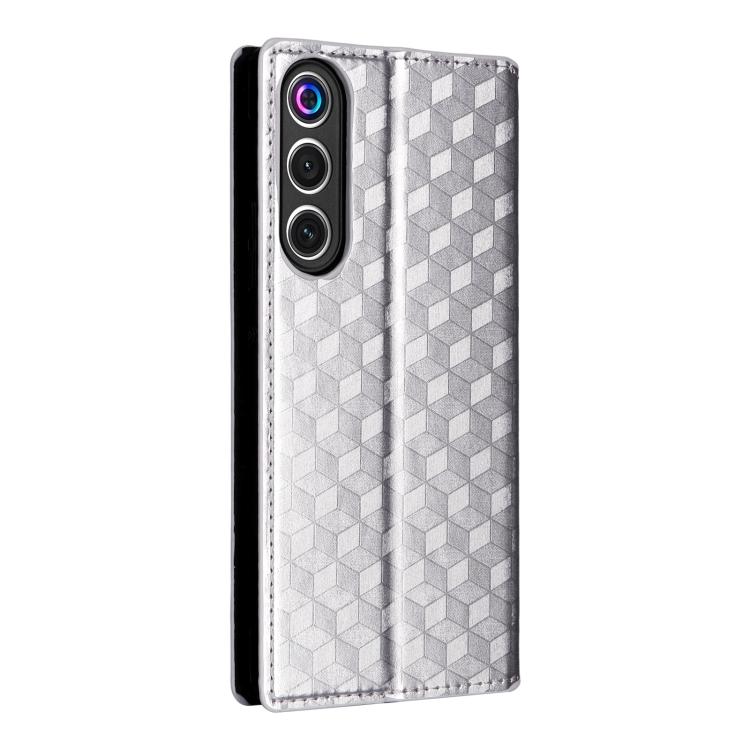 For ZTE nubia RedMagic 10 Air Cubic Grid Texture Flip Leather Phone Case