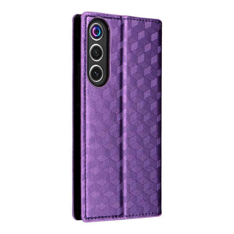 For ZTE nubia RedMagic 10 Air Cubic Grid Texture Flip Leather Phone Case