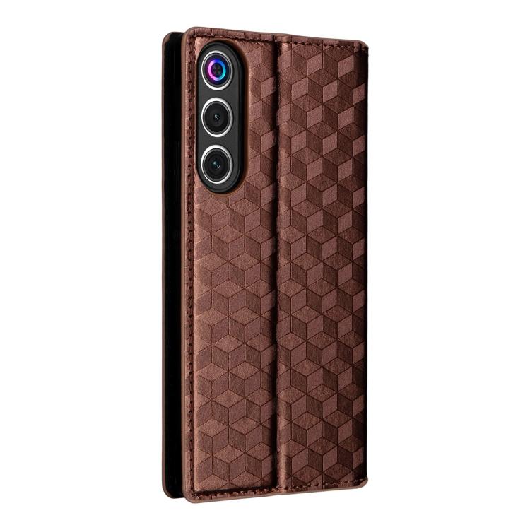 For ZTE nubia RedMagic 10 Air Cubic Grid Texture Flip Leather Phone Case