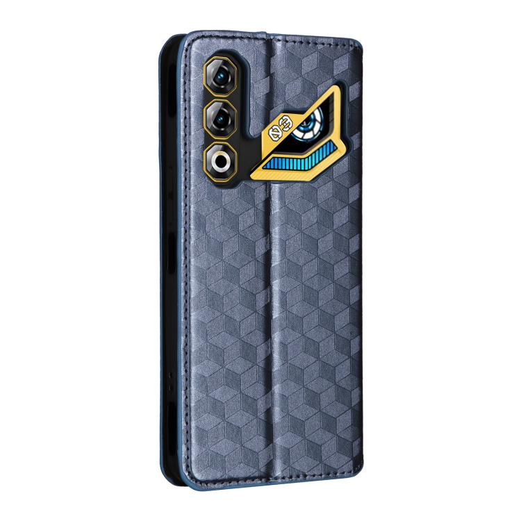 For ZTE nubia Neo 3 GT 5G Cubic Grid Texture Flip Leather Phone Case