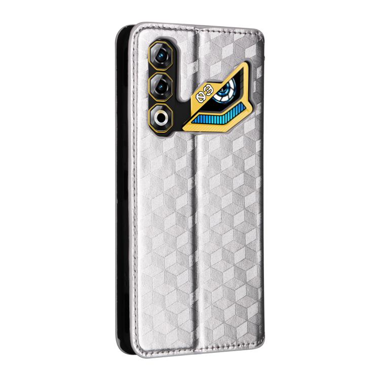 For ZTE nubia Neo 3 GT 5G Cubic Grid Texture Flip Leather Phone Case