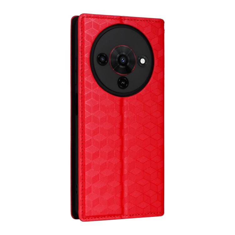 For ZTE Blade A76 5G Cubic Grid Texture Flip Leather Phone Case