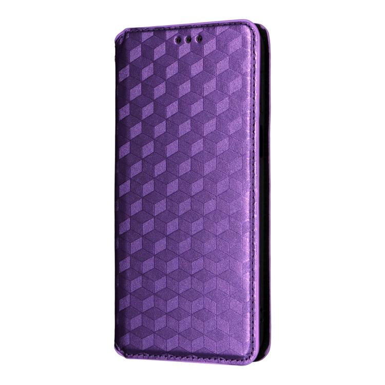 For ZTE Blade A76 5G Cubic Grid Texture Flip Leather Phone Case