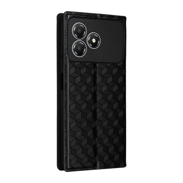 For ZTE Blade A36 4G / nubia A36 4G Cubic Grid Texture Flip Leather Phone Case