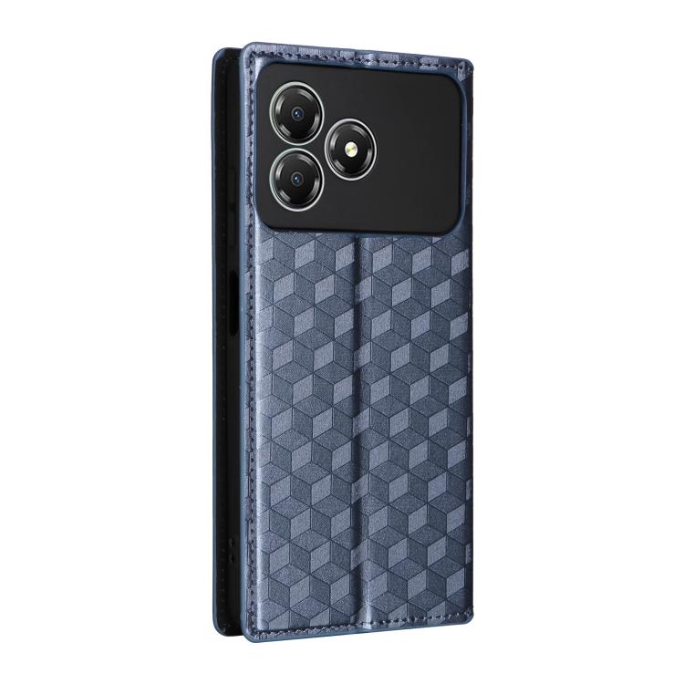 For ZTE Blade A36 4G / nubia A36 4G Cubic Grid Texture Flip Leather Phone Case