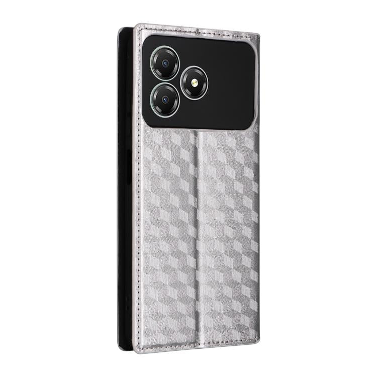 For ZTE Blade A36 4G / nubia A36 4G Cubic Grid Texture Flip Leather Phone Case