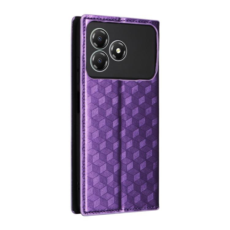 For ZTE Blade A36 4G / nubia A36 4G Cubic Grid Texture Flip Leather Phone Case