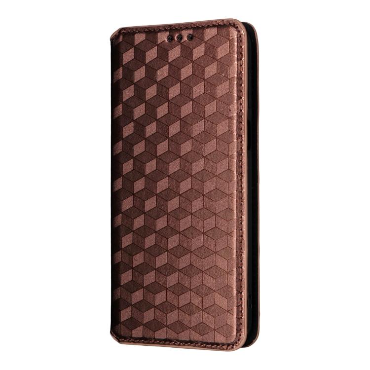 For ZTE Blade A36 4G / nubia A36 4G Cubic Grid Texture Flip Leather Phone Case