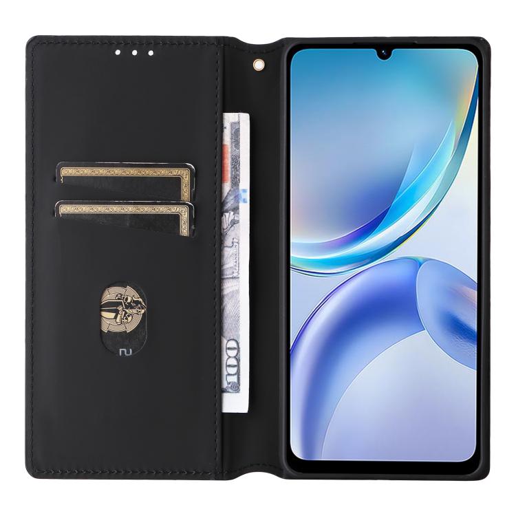 For ZTE Blade A36 4G / nubia A36 4G Cubic Grid Texture Flip Leather Phone Case