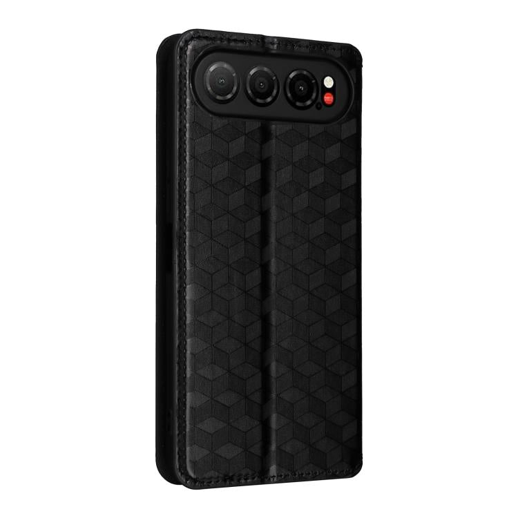 For ZTE nubia Air 5G Cubic Grid Texture Flip Leather Phone Case
