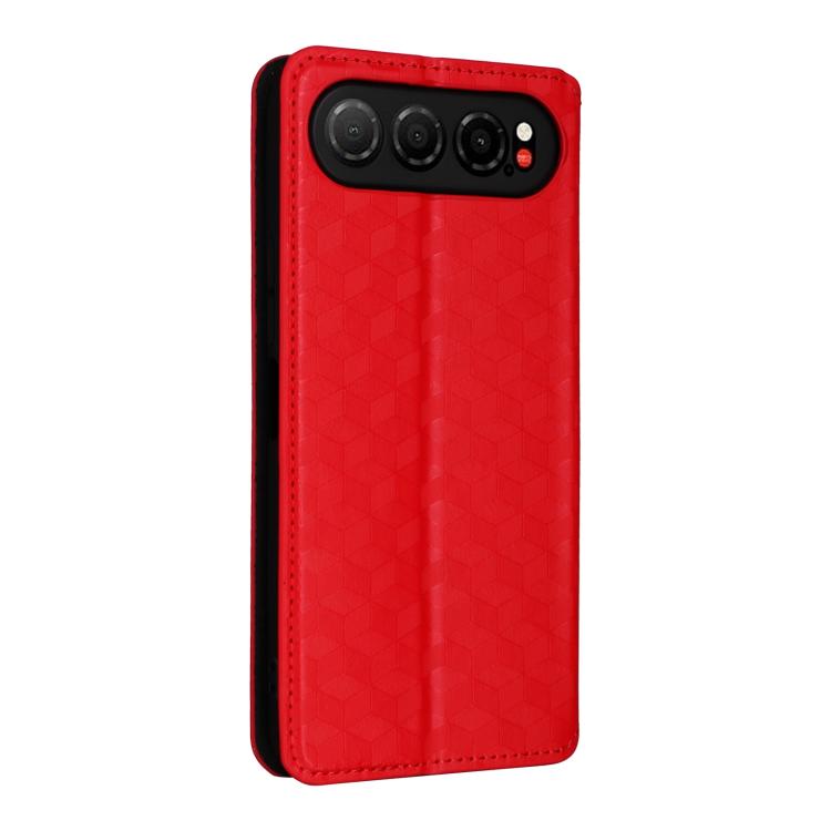 For ZTE nubia Air 5G Cubic Grid Texture Flip Leather Phone Case