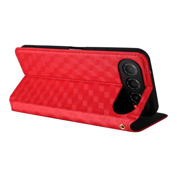 For ZTE nubia Air 5G Cubic Grid Texture Flip Leather Phone Case