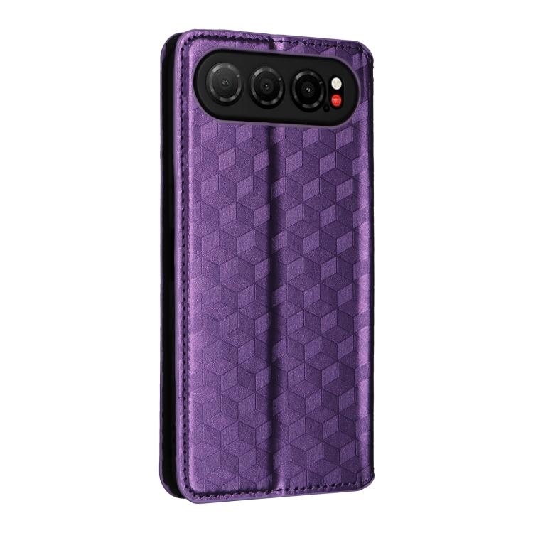 For ZTE nubia Air 5G Cubic Grid Texture Flip Leather Phone Case