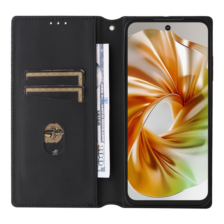 For ZTE nubia Focus 2 5G Cubic Grid Texture Flip Leather Phone Case