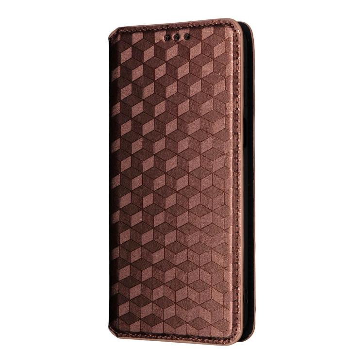 For ZTE nubia Focus 2 5G Cubic Grid Texture Flip Leather Phone Case