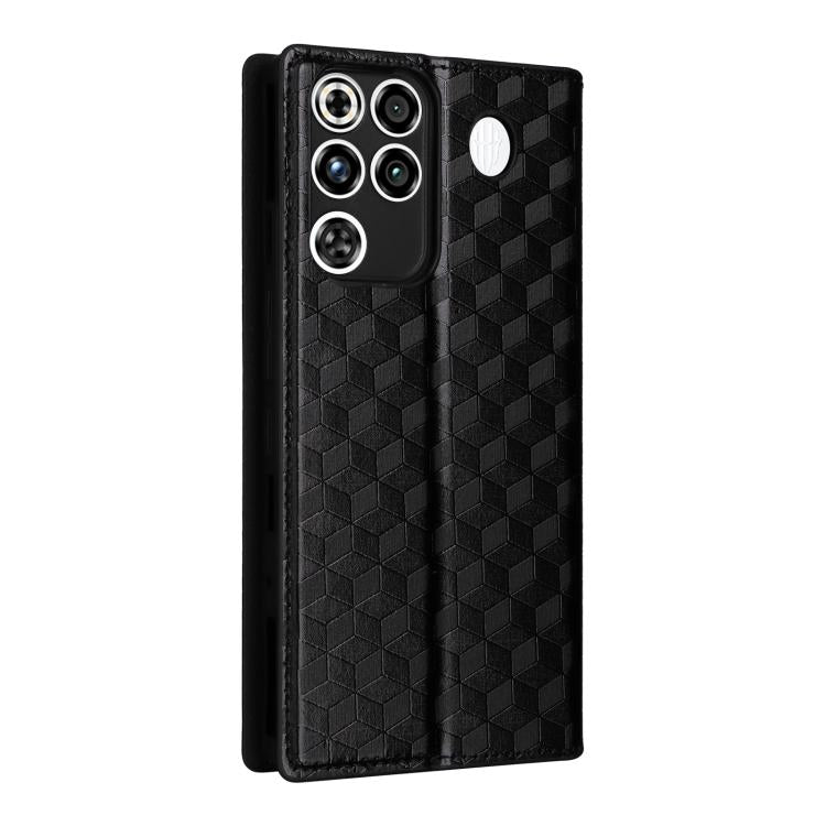 For ZTE nubia RedMagic 11 Pro+ Cubic Grid Texture Flip Leather Phone Case