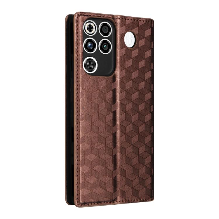 For ZTE nubia RedMagic 11 Pro+ Cubic Grid Texture Flip Leather Phone Case
