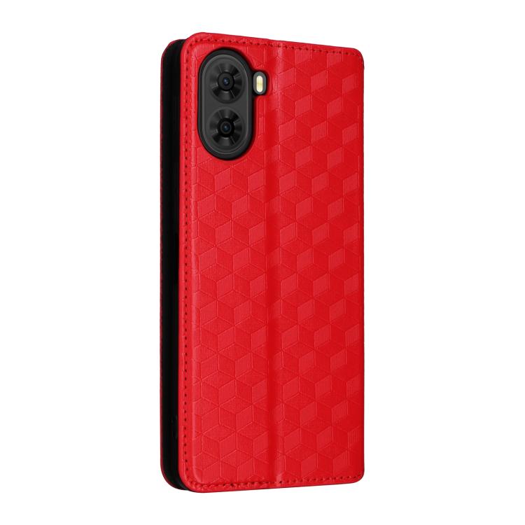 For ZTE nubia S2 / A504ZT Cubic Grid Texture Flip Leather Phone Case