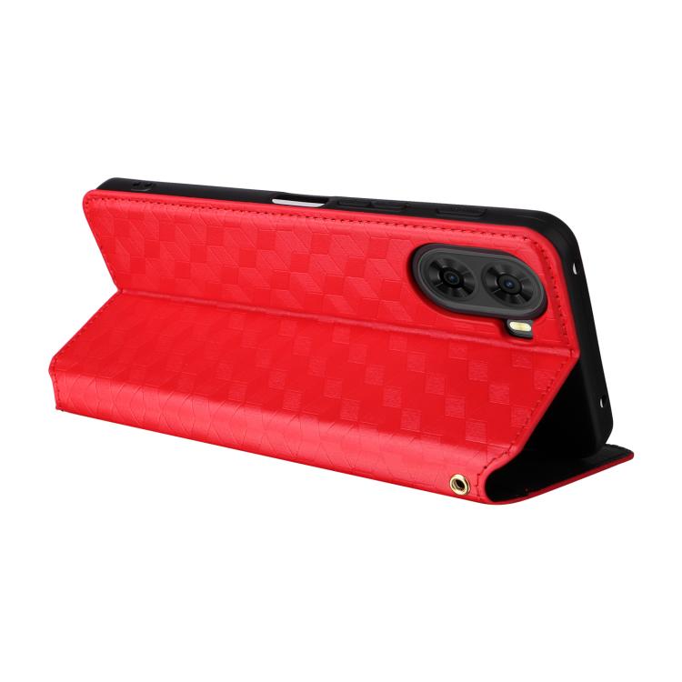 For ZTE nubia S2 / A504ZT Cubic Grid Texture Flip Leather Phone Case