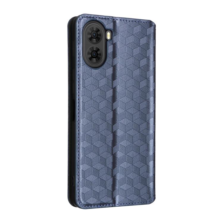 For ZTE nubia S2 / A504ZT Cubic Grid Texture Flip Leather Phone Case