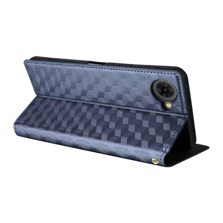 For ZTE nubia S2e / S2R / S2 Lite Cubic Grid Texture Flip Leather Phone Case