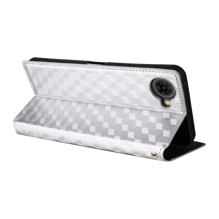 For ZTE nubia S2e / S2R / S2 Lite Cubic Grid Texture Flip Leather Phone Case