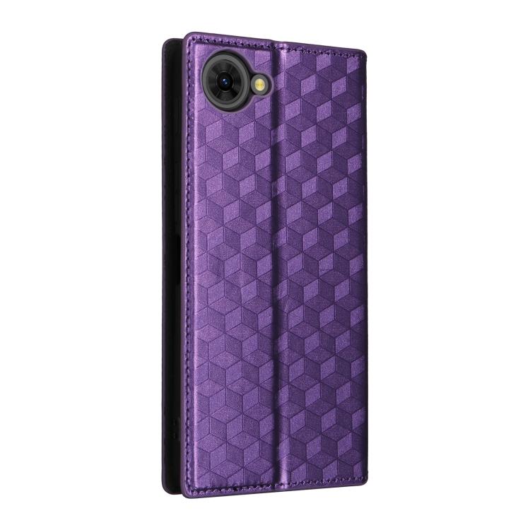 For ZTE nubia S2e / S2R / S2 Lite Cubic Grid Texture Flip Leather Phone Case