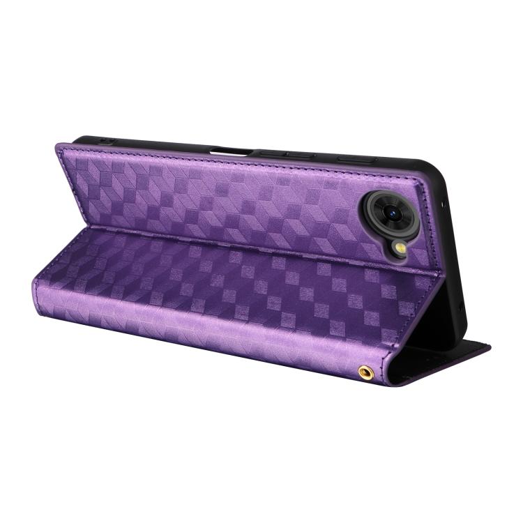 For ZTE nubia S2e / S2R / S2 Lite Cubic Grid Texture Flip Leather Phone Case