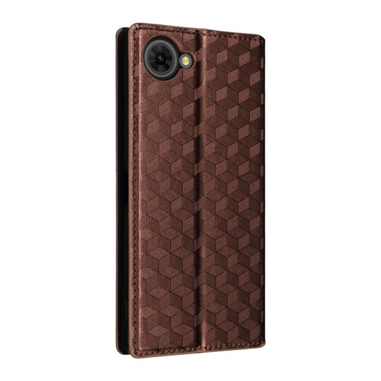 For ZTE nubia S2e / S2R / S2 Lite Cubic Grid Texture Flip Leather Phone Case