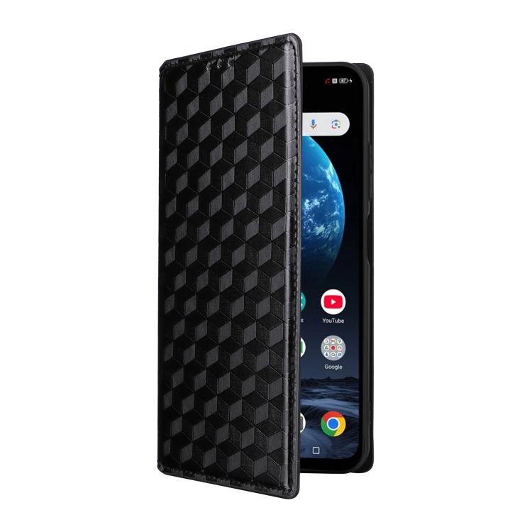 For ZTE nubia P9 Pro 5G / Optus X Pro 2 5G Cubic Grid Texture Flip Leather Phone Case