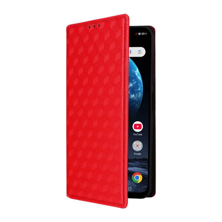 For ZTE nubia P9 Pro 5G / Optus X Pro 2 5G Cubic Grid Texture Flip Leather Phone Case